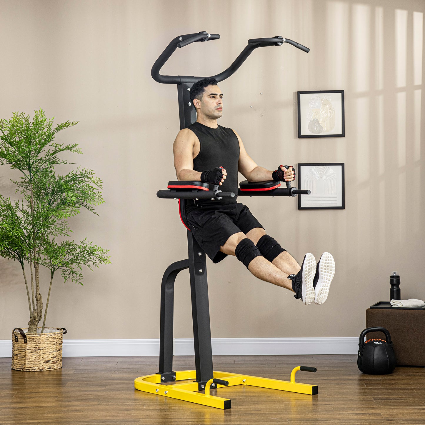 Multi-Function Power Tower, Pull Up Stand with Dip Station and Push-up Stand, Power Rack Home Gym Equipment