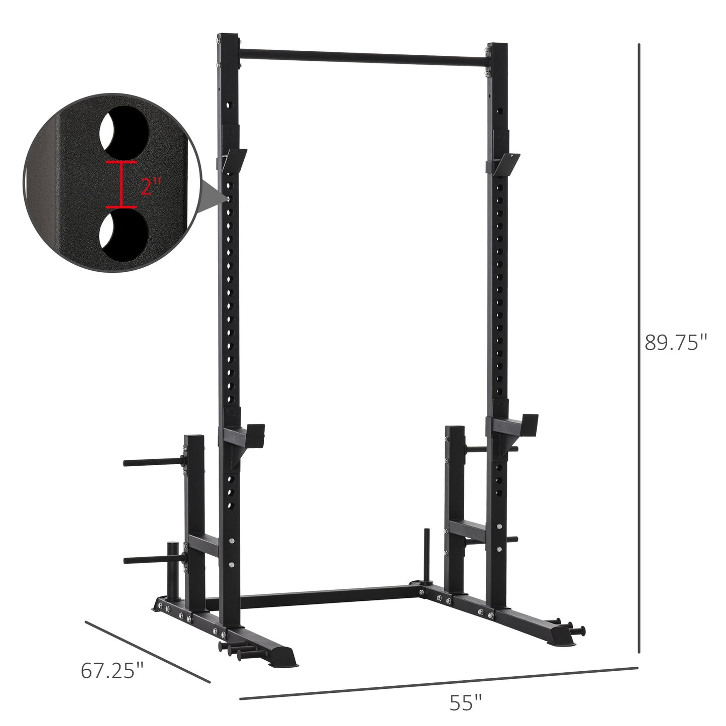 Heavy Duty Multi-Function Power Tower Exercise Workout Station Strength Training w/ Stand Rod for Home Gym