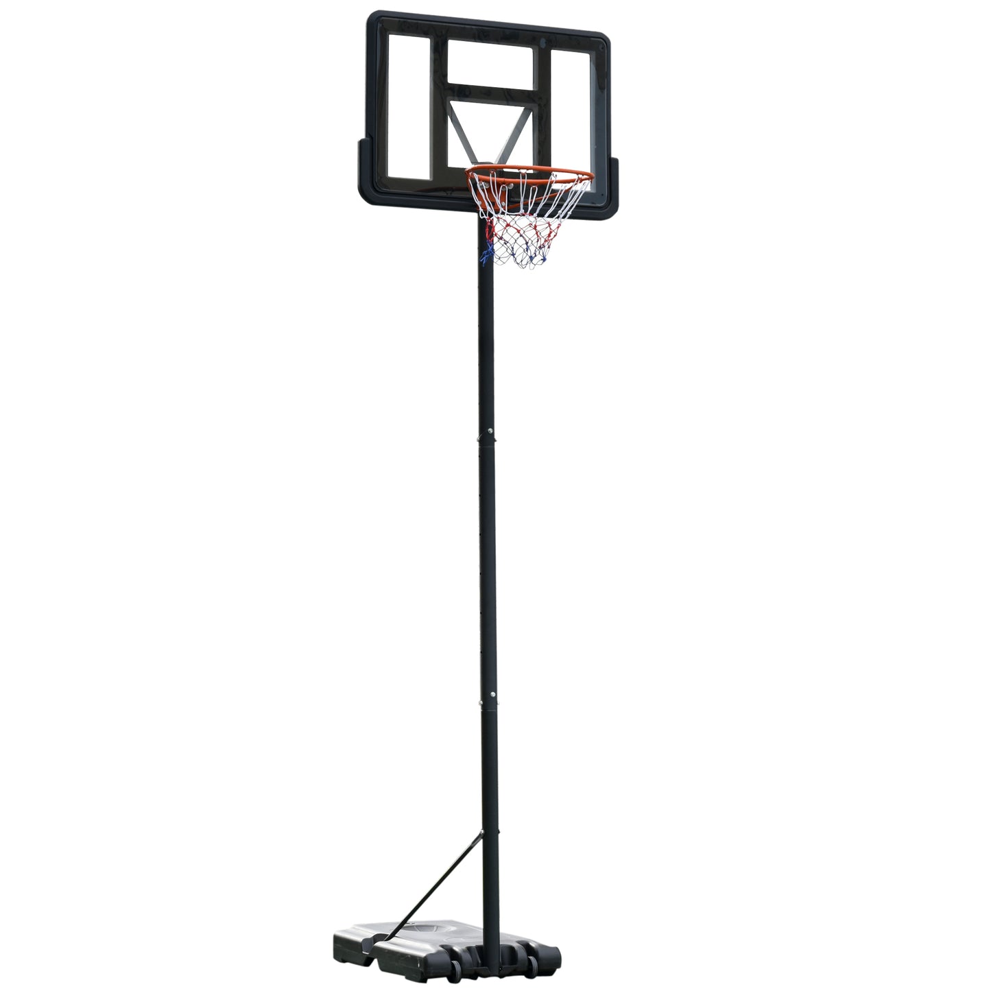 Portable Basketball Hoop, 8ft-10ft Height Adjustable Basketball System with Wheels & 45" Backboard for Youth Junior