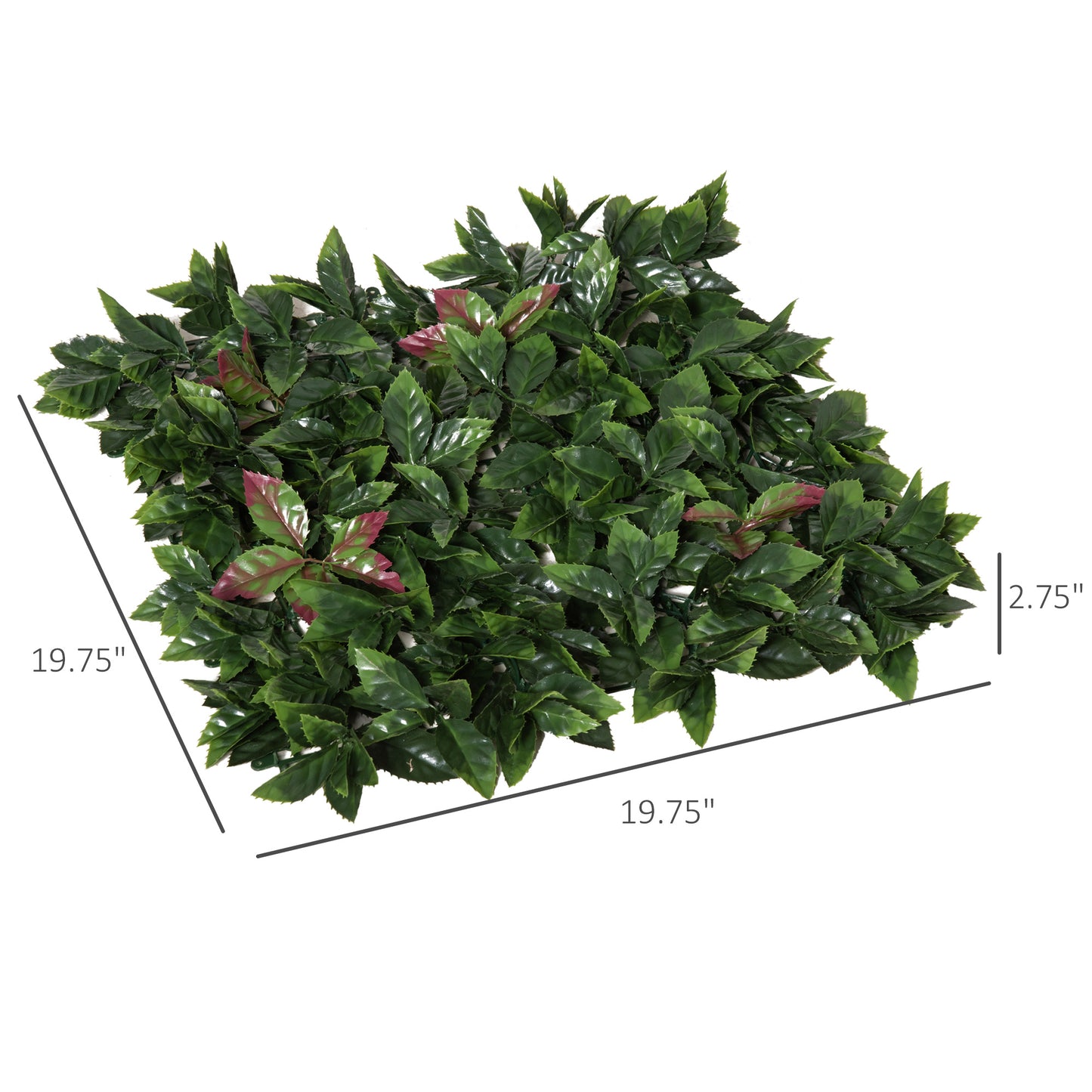 12PCS Artificial Boxwood Wall Panels 20" x 20" Photinia Serrulata Privacy Fence Screen Faux Hedge Greenery Backdrop for Home Garden Backyard Balcony