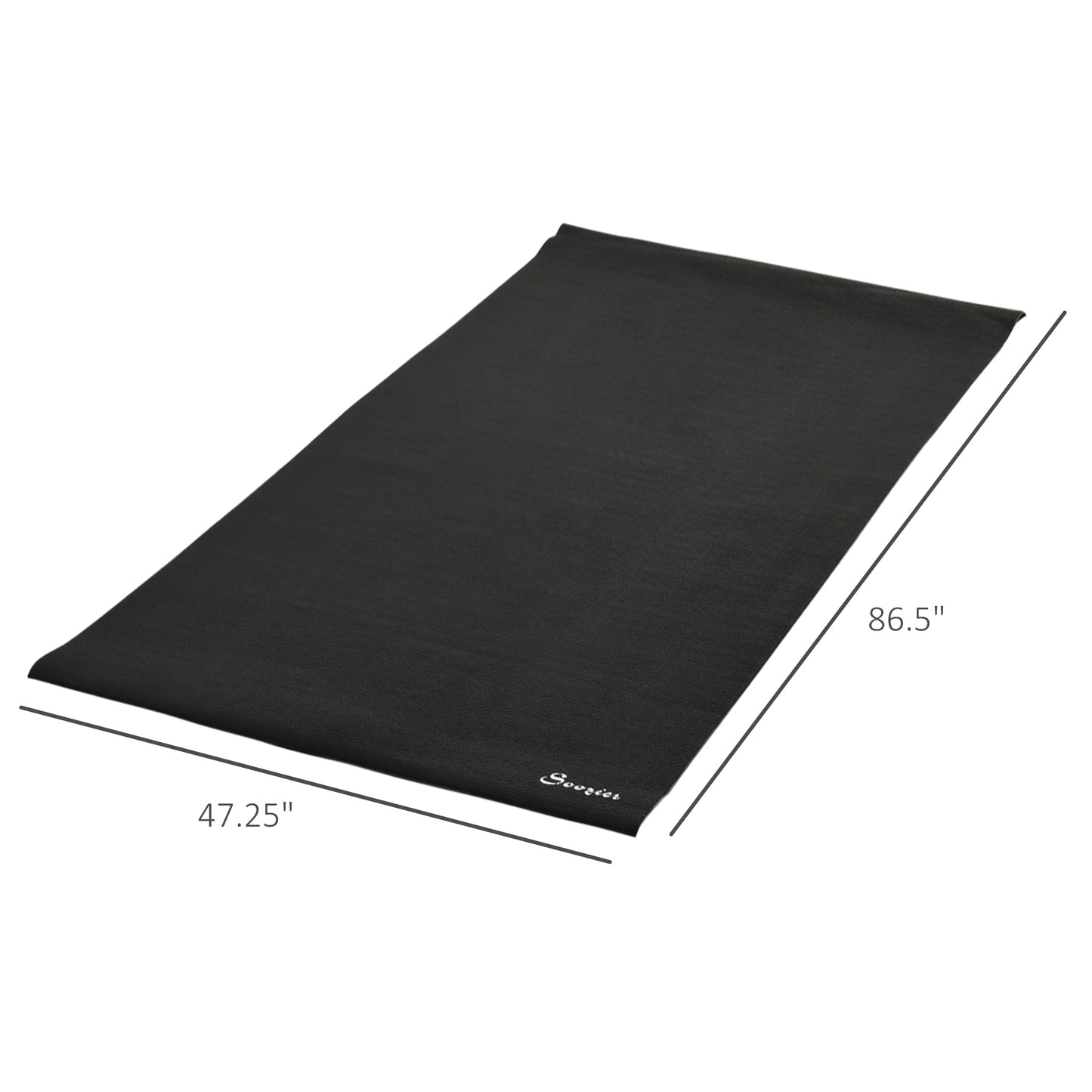 Multi-purpose Exercise Equipment Mat, Non-slip Treadmill Exercise Bike Floor Protection Mat, Gym Fitness Workout Mat, 7.2 x 3.9ft