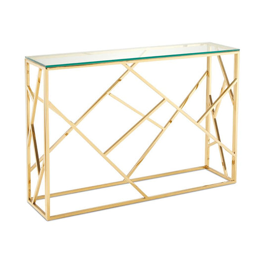 Gold Metal Console Table