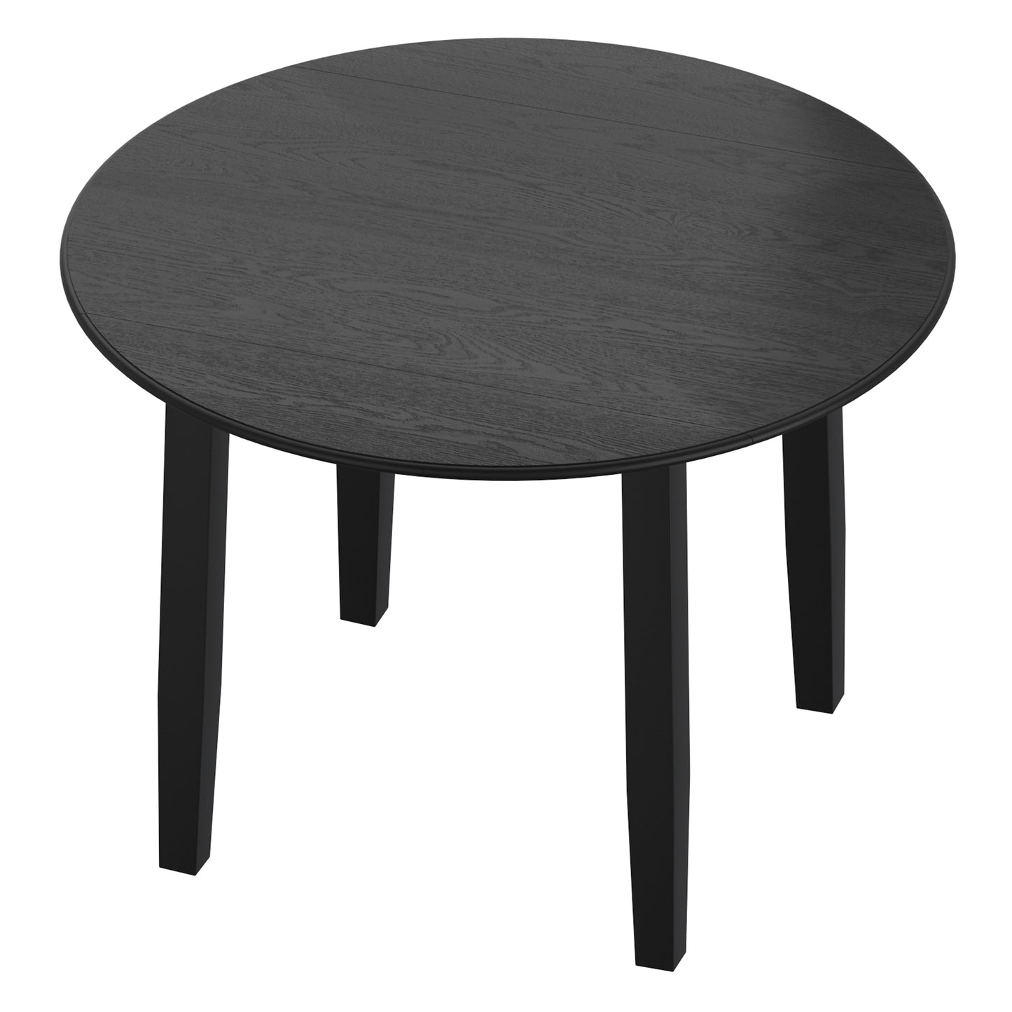 Modern 42" round dining table in Black