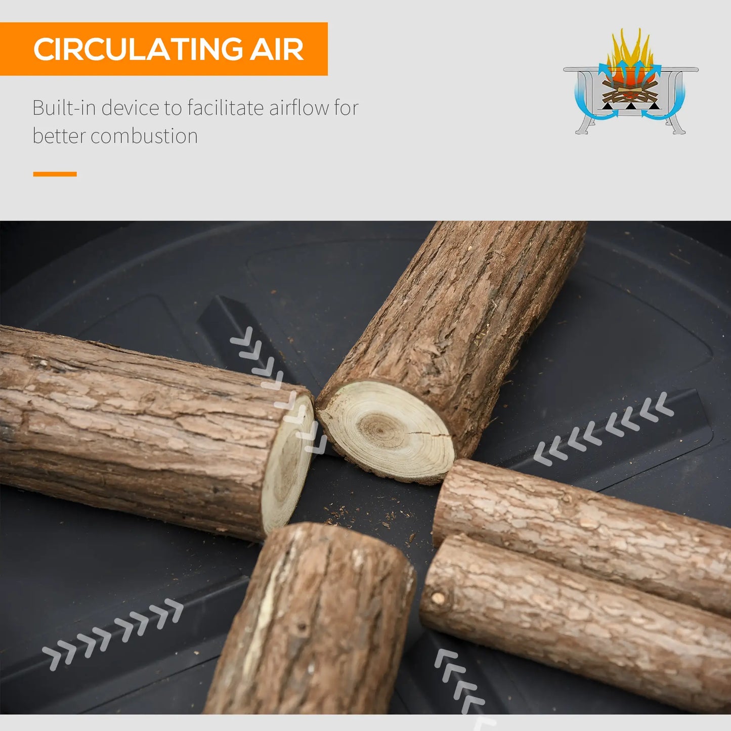 31" Outdoor Fire pit, 2-in-1 Wood Burning Fire Pit Brazier with Lid, BBQ Grill, Poker for Backyard, Camping, Black