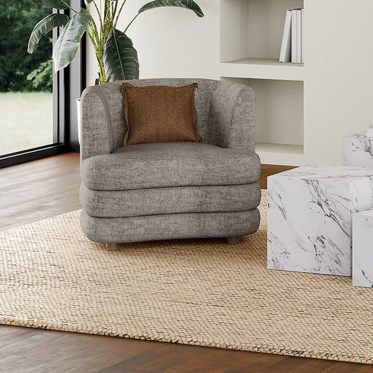 Dorian Accent Chair in Dark Taupe