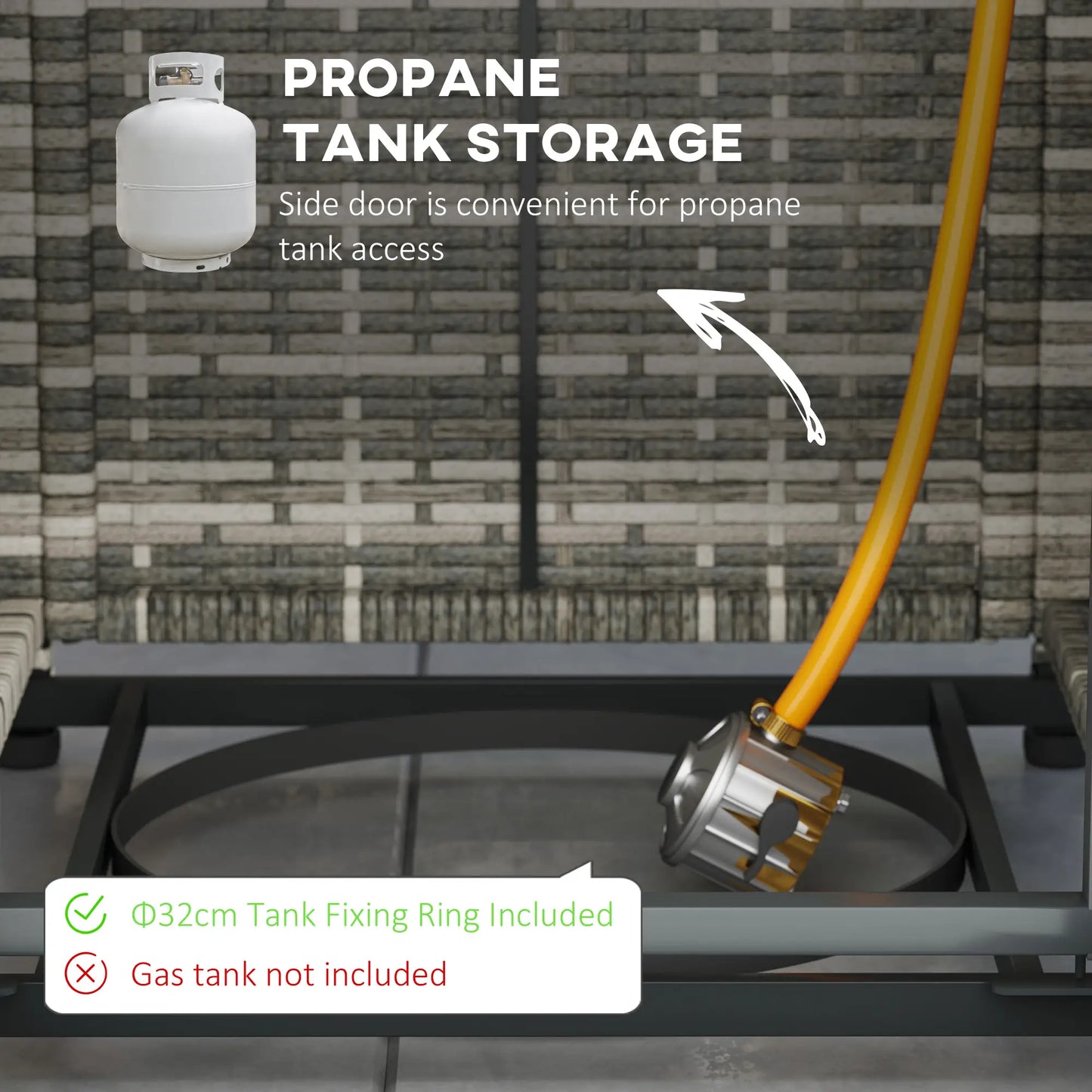 28 Inch Propane Fire Pit Table, 40,000 BTU Rattan Gas Fire Pit Table with Rain Cover, Mesh Lid, Lava Stone, Mixed Grey