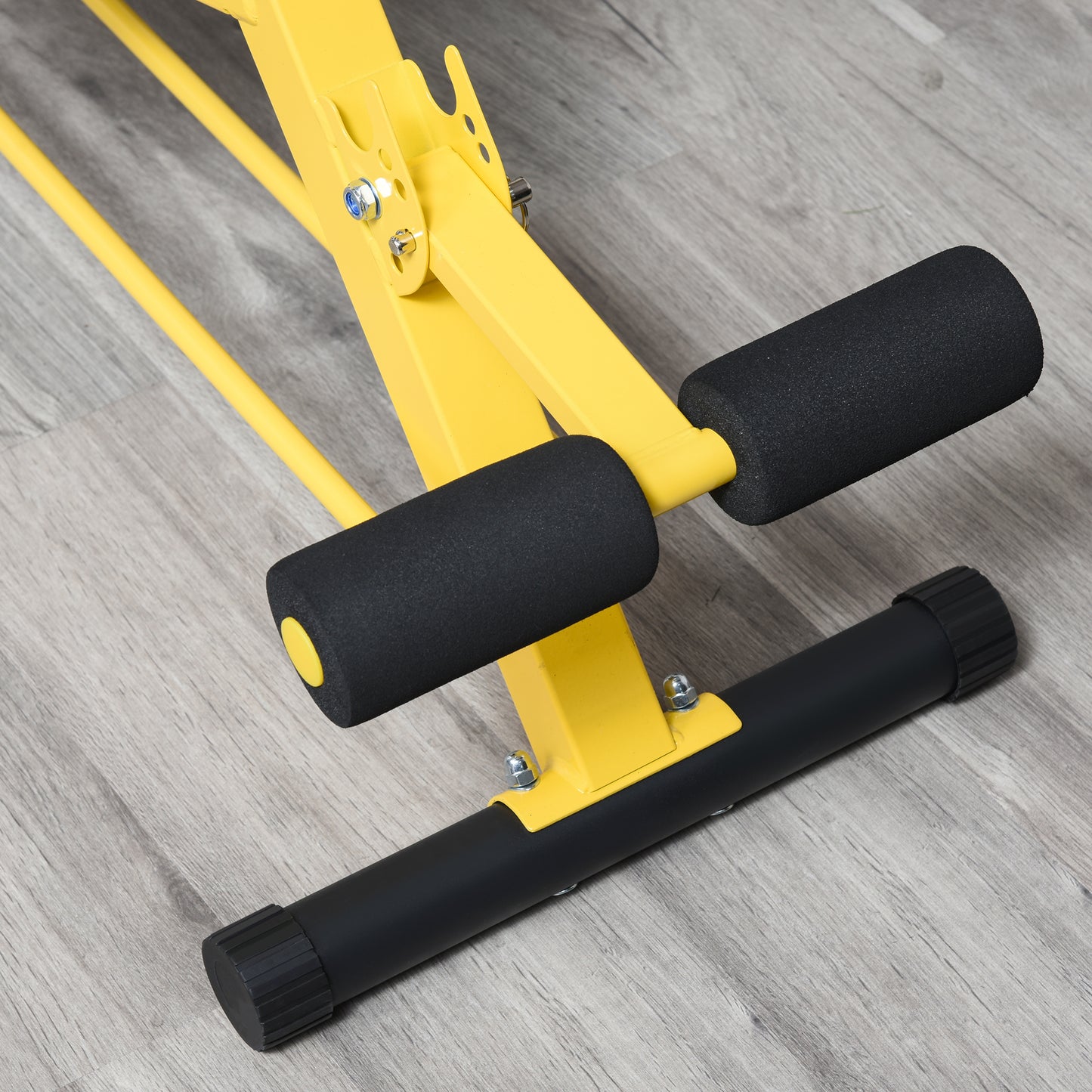 Adjustable Weight Bench Roman Chair Exercise Training Multi-Functional Hyper Extension Bench Dumbbell Bench Ab Sit up Decline Flat Black and Yellow