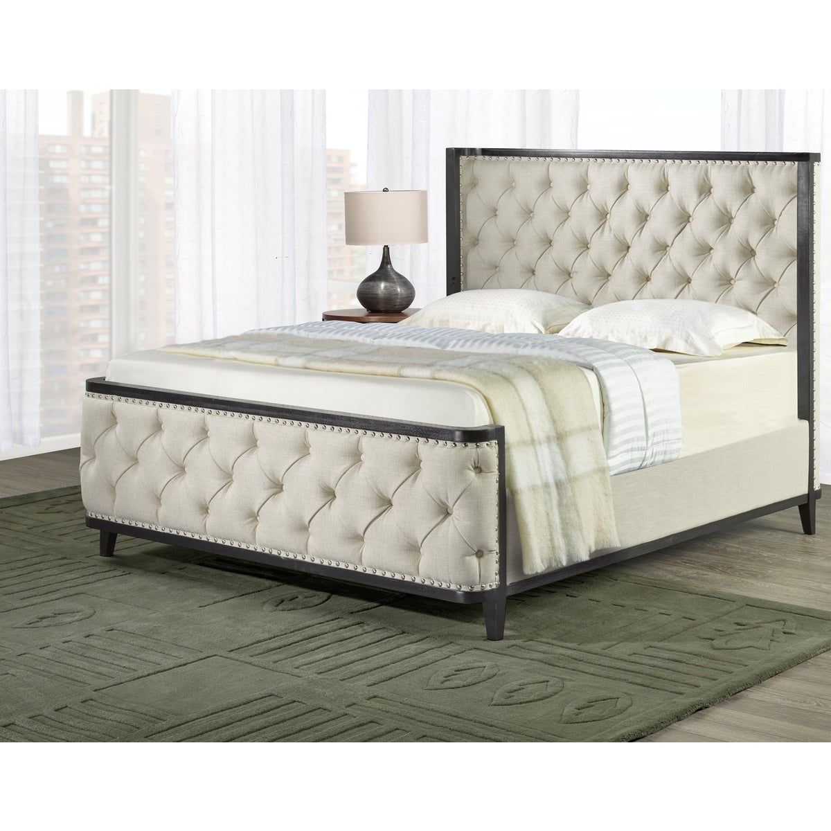 Love Bed: Beige Linen QUEEN