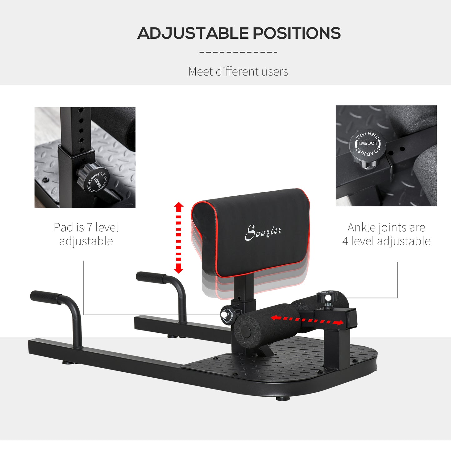 Multifunctional Adjustable Squat Machine Home Gym Black