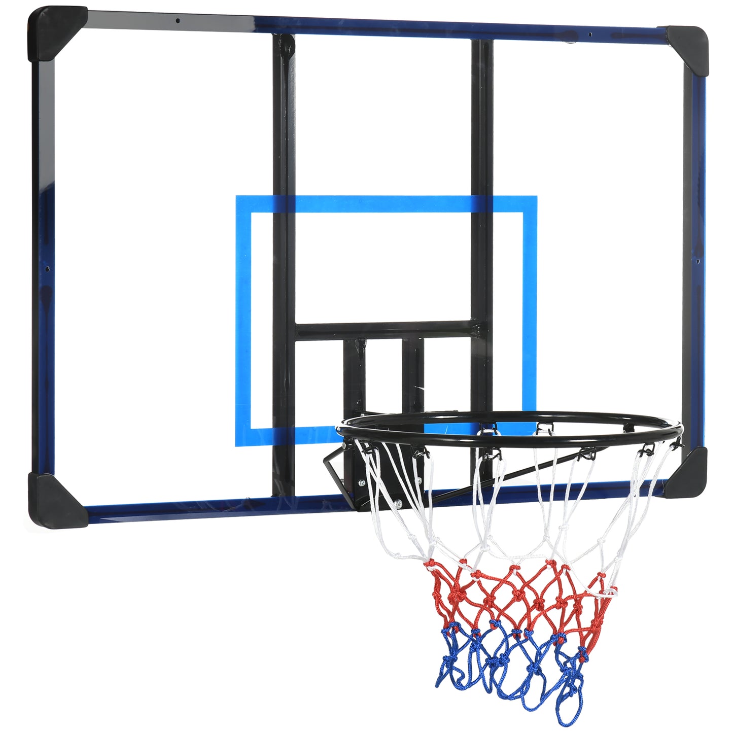 Wall Mounted Basketball Hoop, Mini Hoop with 45" x 29" Shatter Proof Backboard, Durable Rim and All-Weather Net for Indoor and Outdoor Use