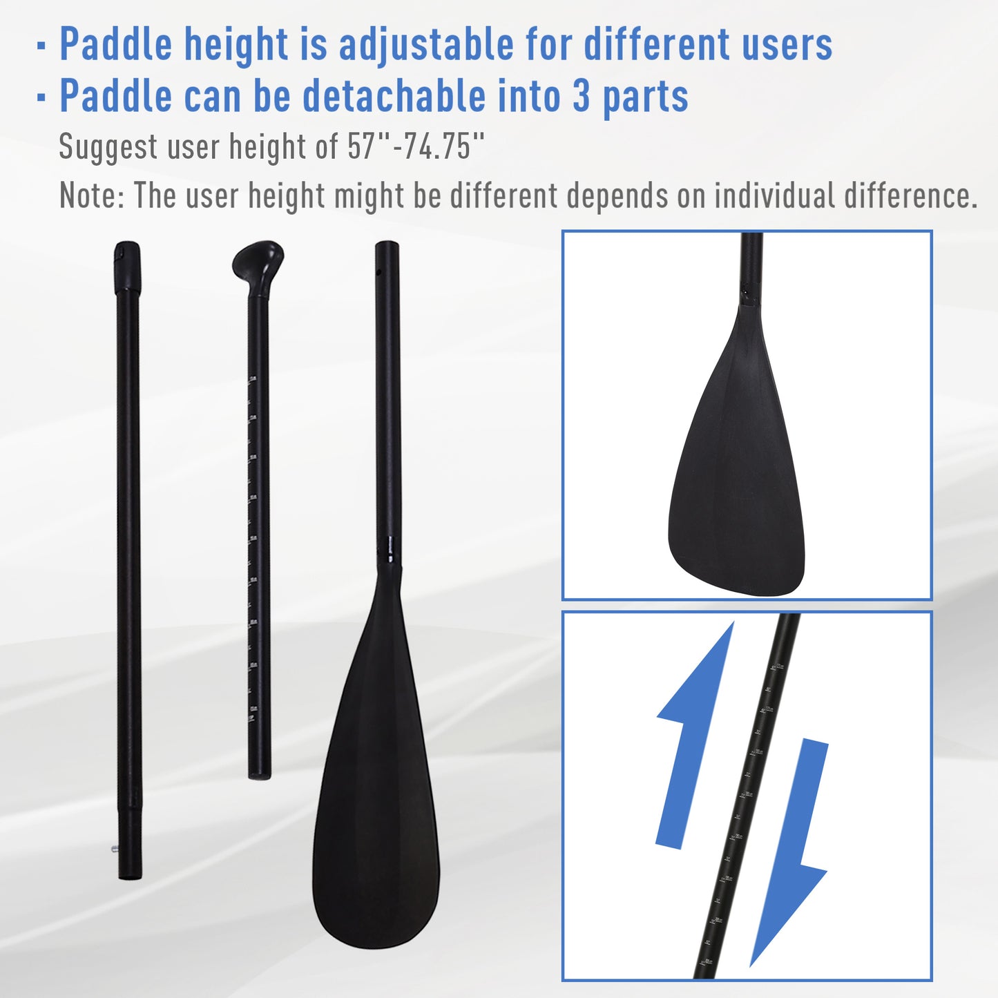 Inflatable Paddle Board, 127"×32"×6" Stand Up Paddle Board Lightweight & Foldable w/ ISUP Accessories & Carry Bag, Aluminum Paddle, Fix Accessories Set, Air Pump, Leash