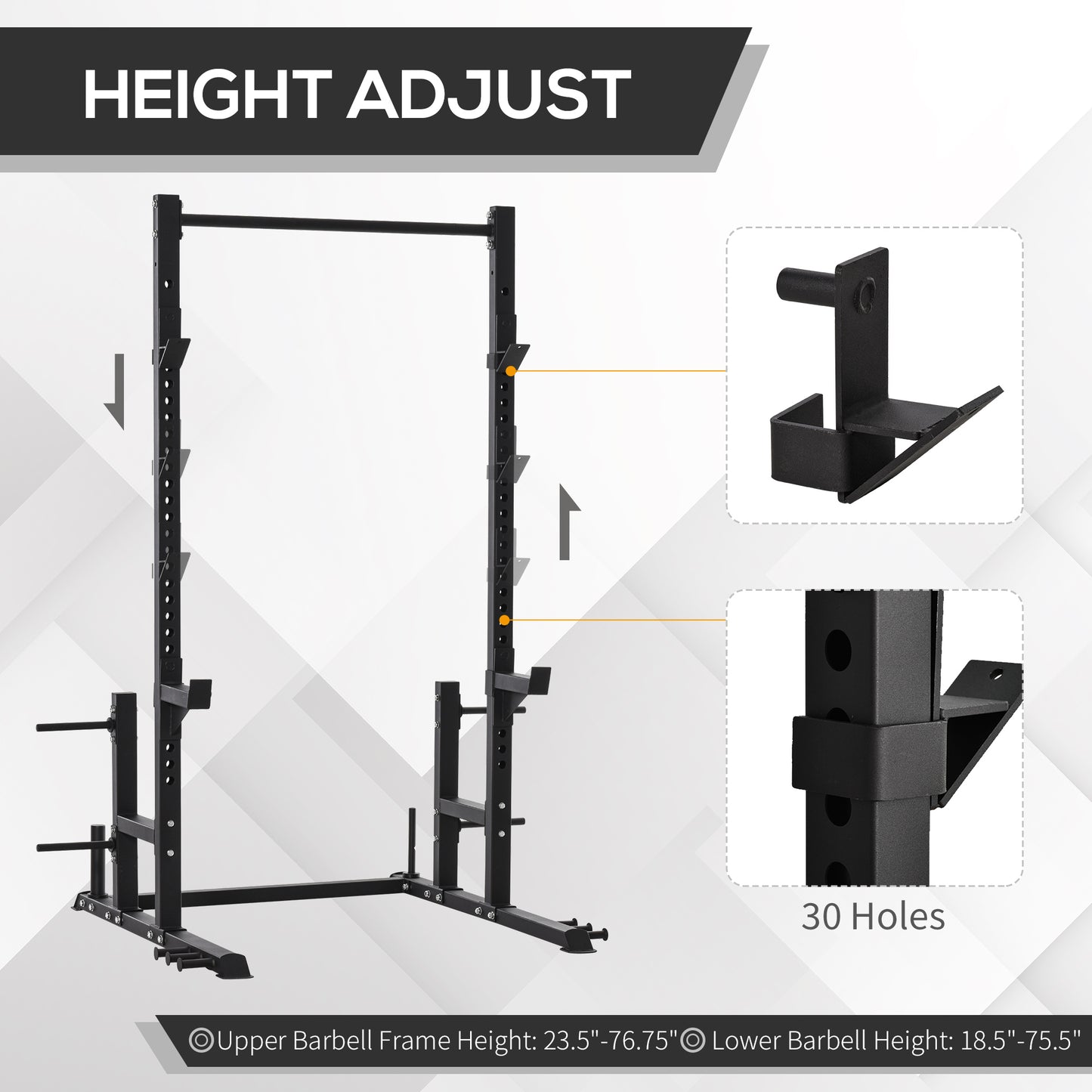 Heavy Duty Multi-Function Power Tower Exercise Workout Station Strength Training w/ Stand Rod for Home Gym