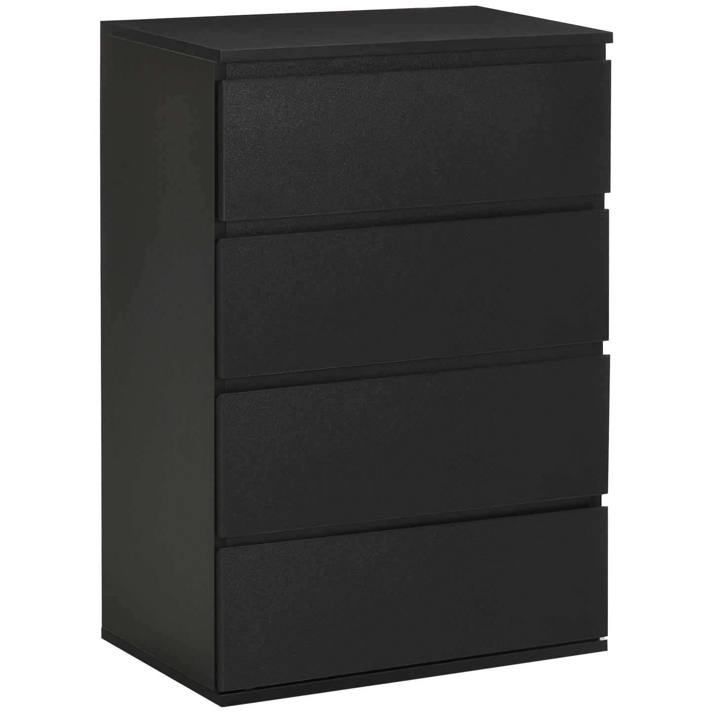 Chest of Drawer, 4 Drawers Storage Cabinet Freestanding Tower Unit for Bedroom Living Room, Black