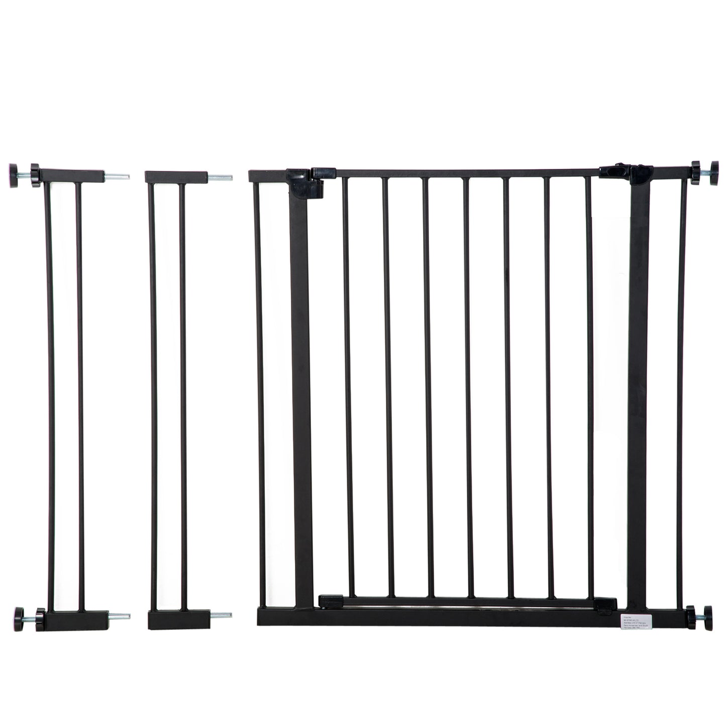 Pressure Fit Dog Gate Pet Barrier for stairs doorway, 29.9''- 42.1'' Width Black