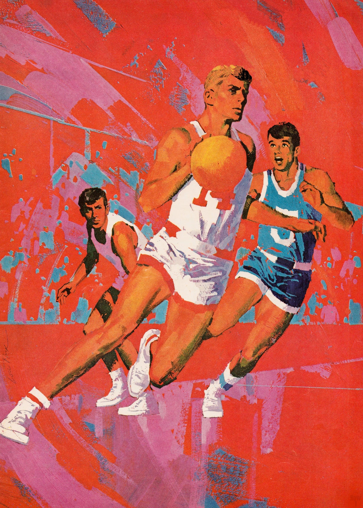 1969 Artist Lou Feck Basketball Cover Art