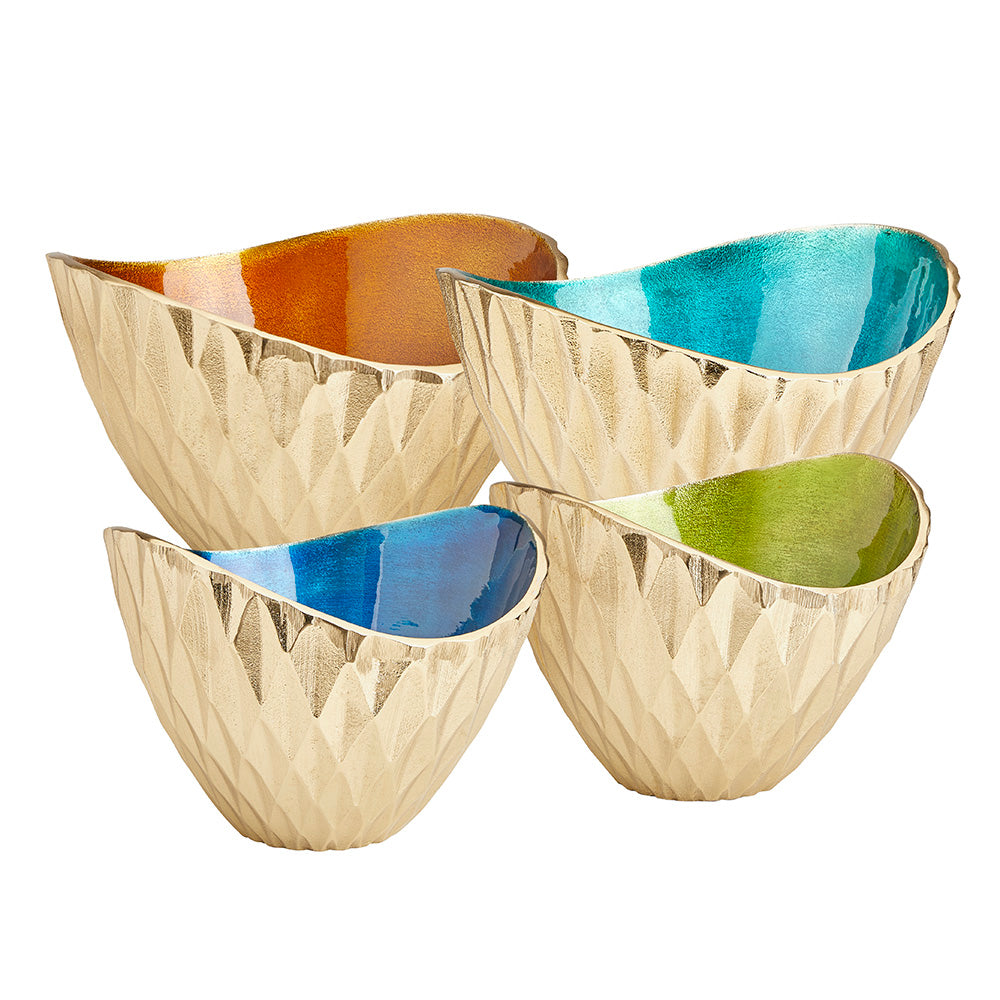 Caribbean Sea Decrative Bowl Orange/Gold