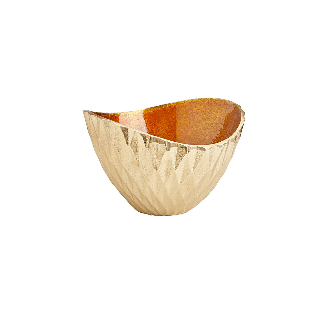 Caribbean Sea Decrative Bowl Orange/Gold