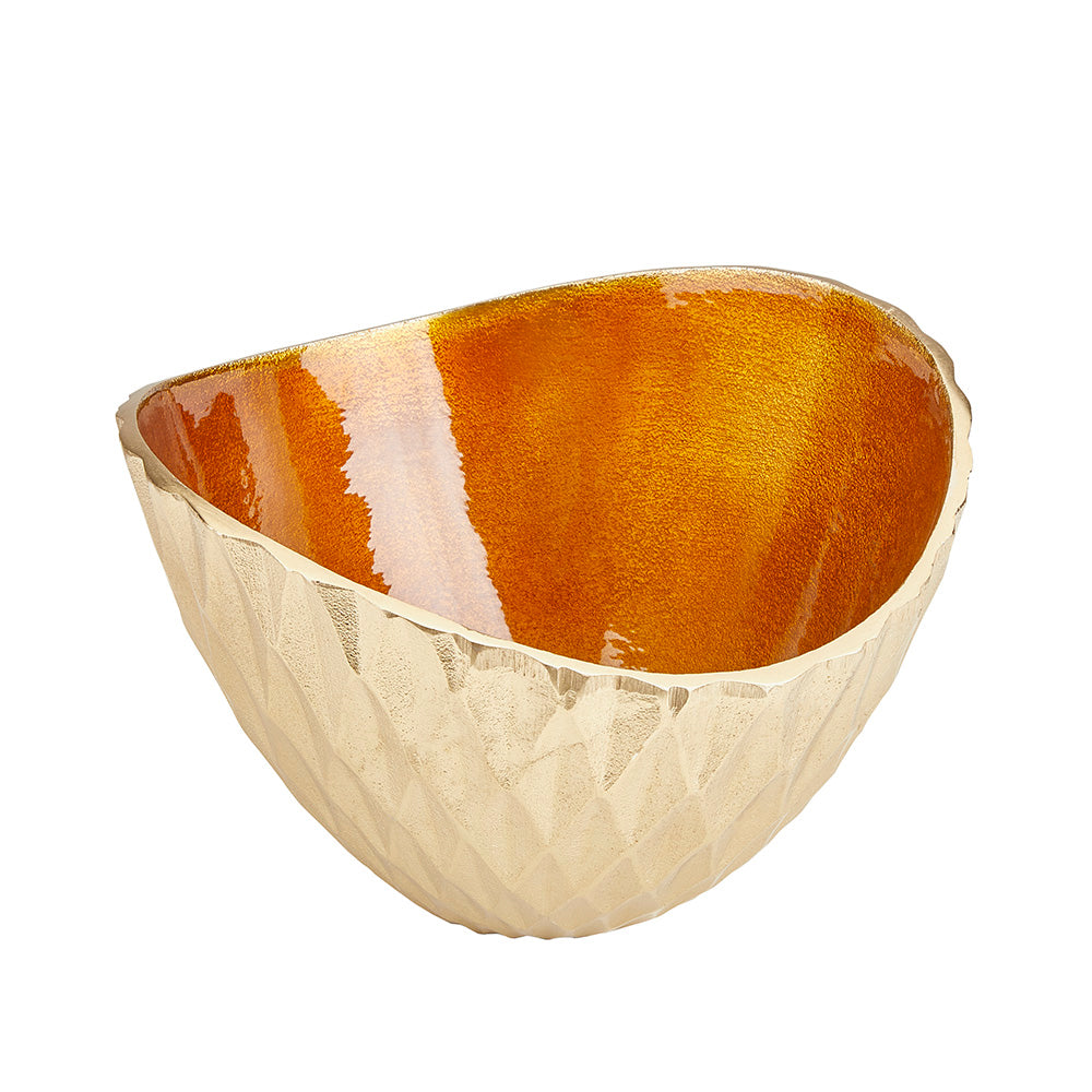 Caribbean Sea Decrative Bowl Orange/Gold