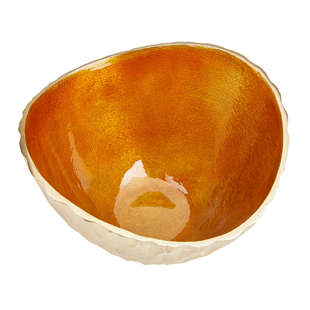 Caribbean Sea Decrative Bowl Orange/Gold