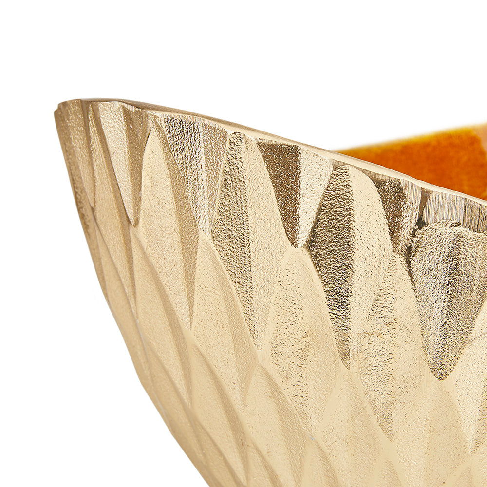 Caribbean Sea Decrative Bowl Orange/Gold