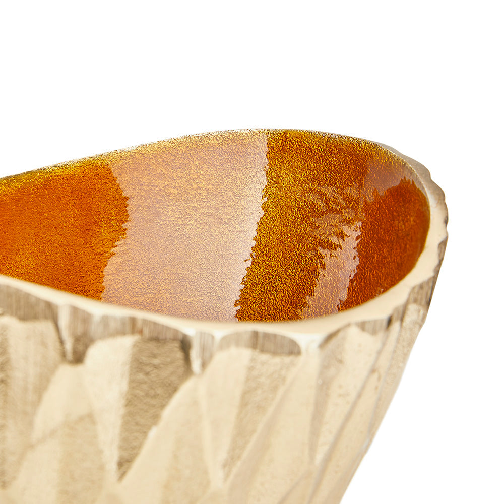 Caribbean Sea Decrative Bowl Orange/Gold