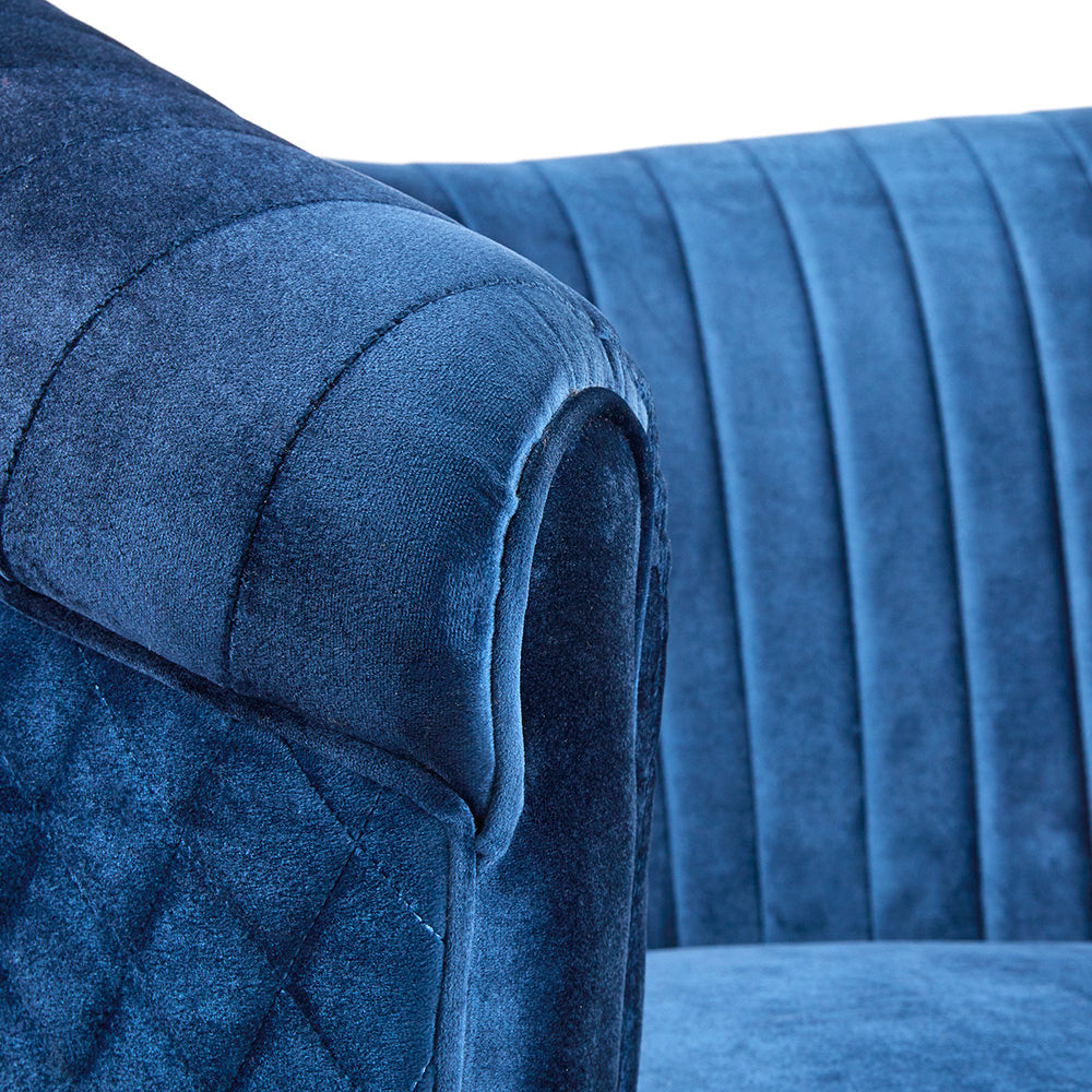 Christine Sofa: Blue velvet