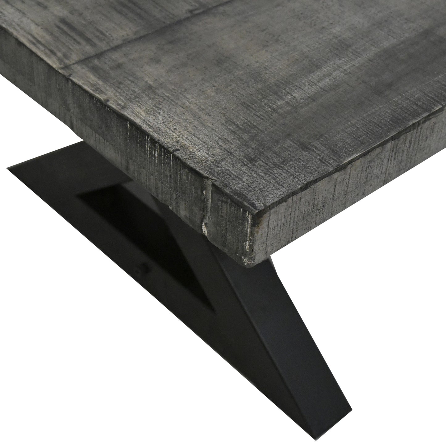 Zax Rectangular Dining Table in Distressed Grey