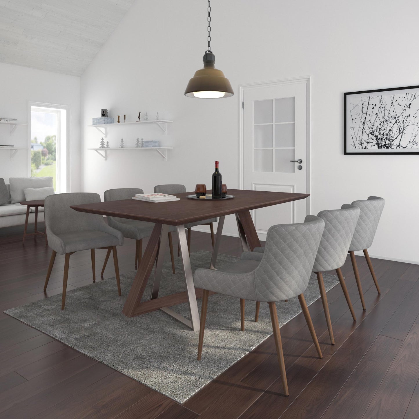 Drake Rectangular Dining Table in Walnut