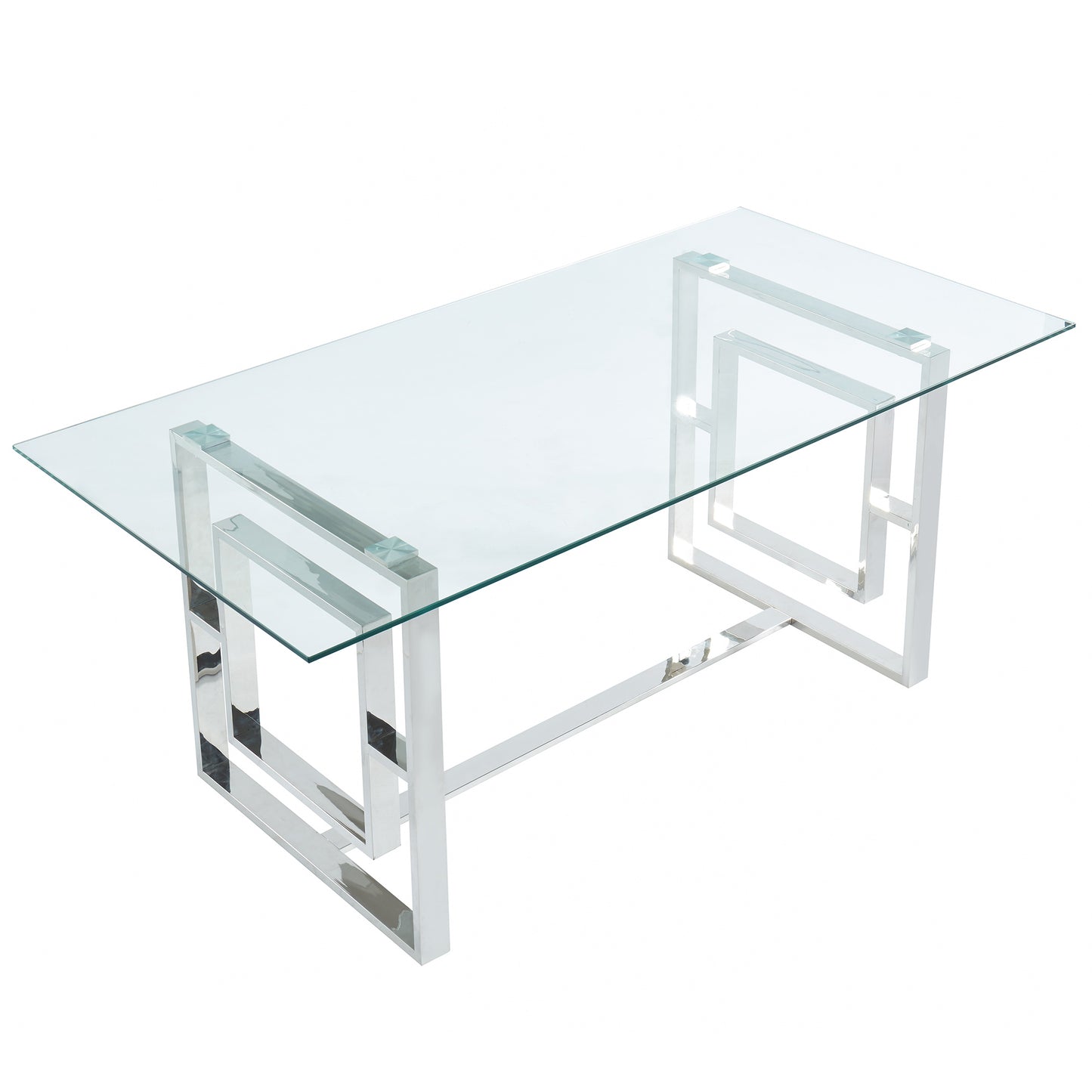 Eros Rectangular Dining Table in Silver