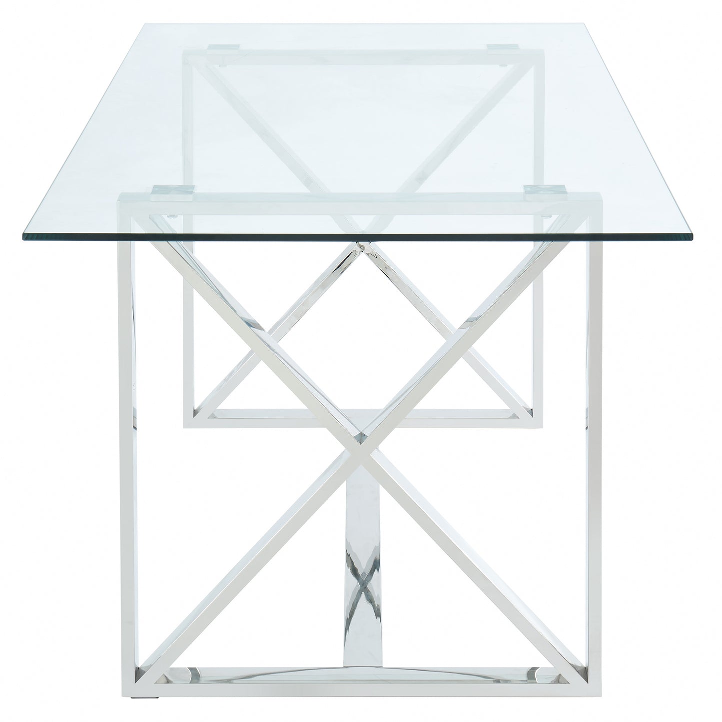 Lorenzo Rectangular Dining Table in Silver