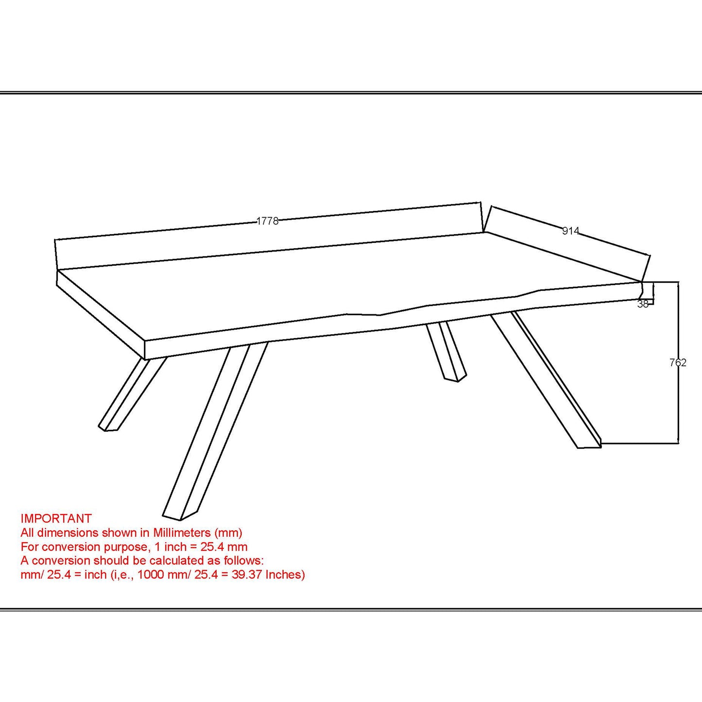 Virag Rectangular Dining Table in Natural