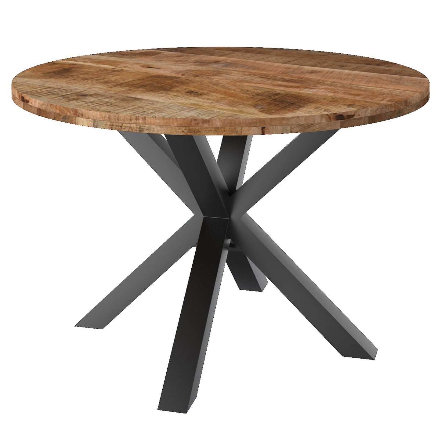 Arhan Round Dining Table in Natural and Black