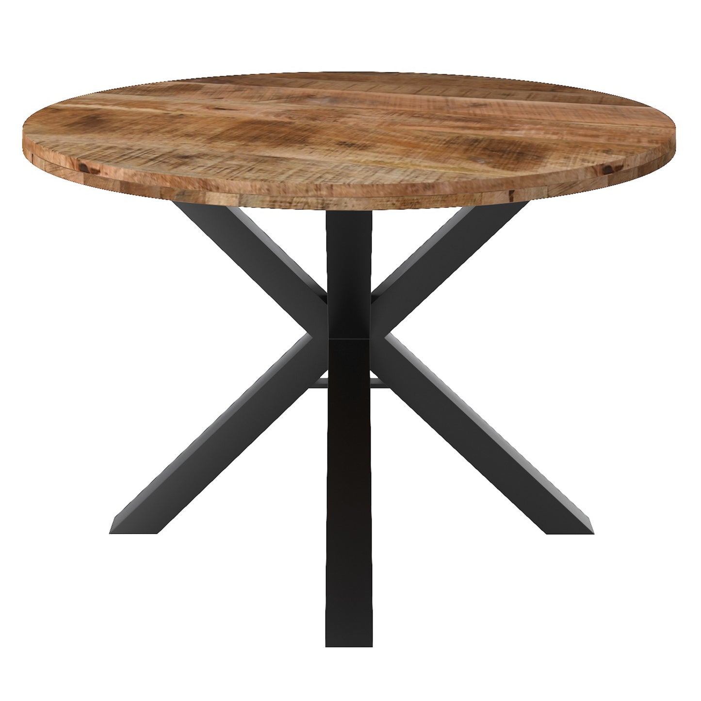 Arhan Round Dining Table in Natural and Black