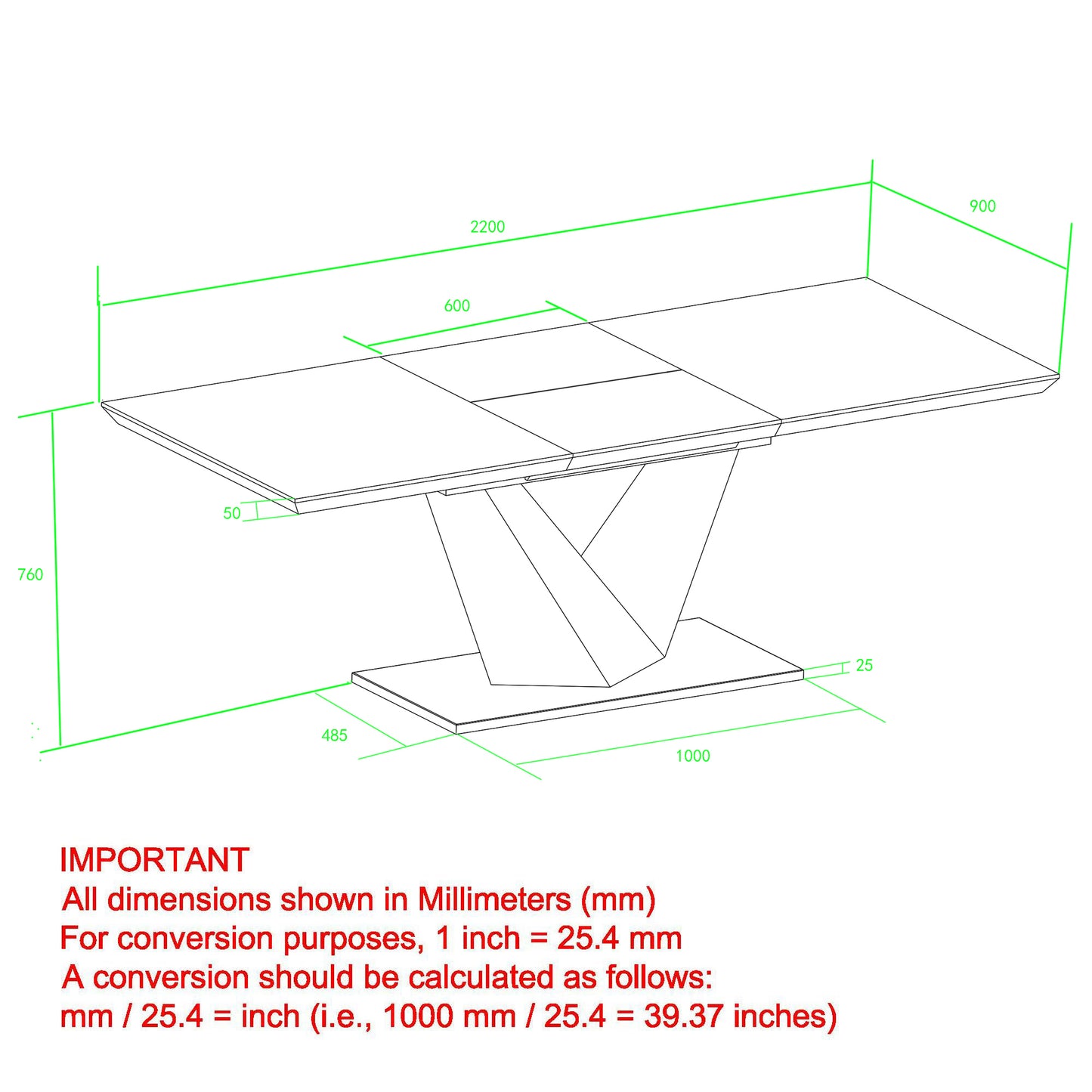 Eclipse Dining Table w/Extension in Washed Oak