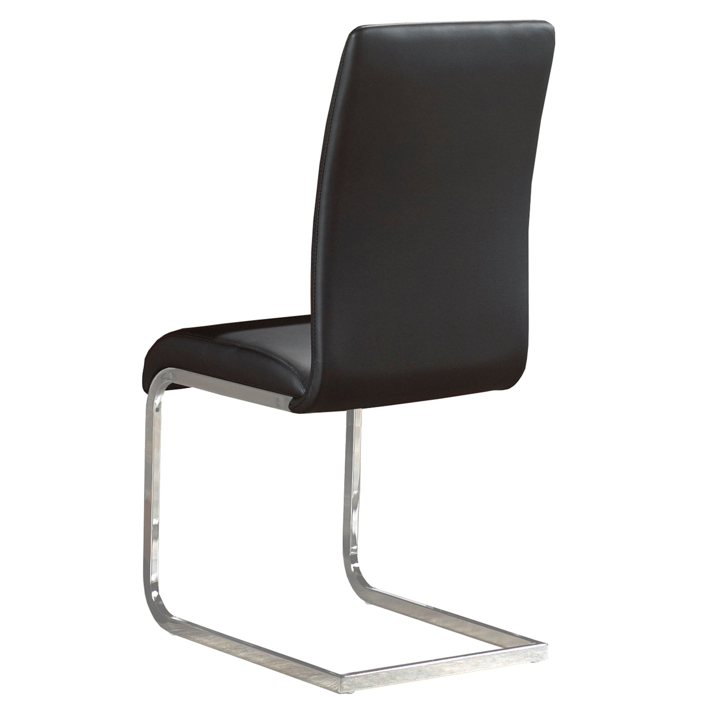 Maxim Side Chair, Set of 2 in Black and Chrome