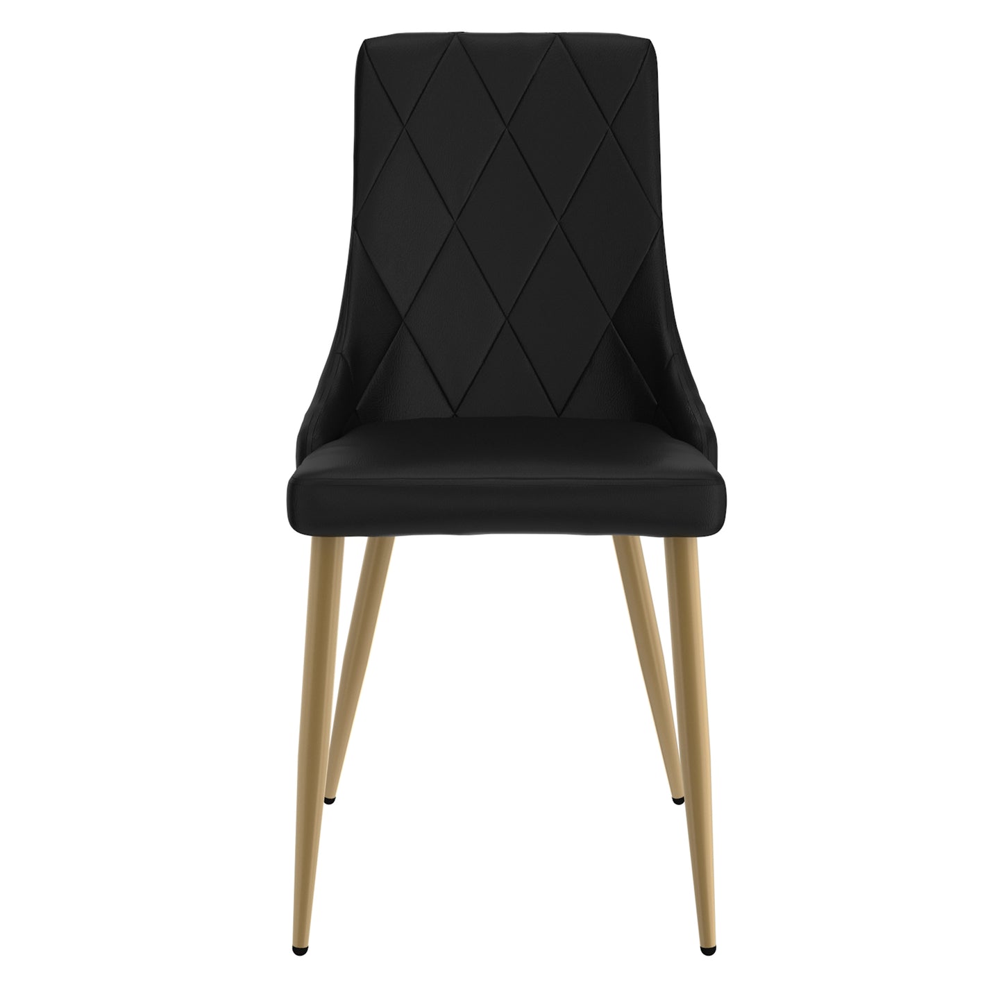 Antoine Side Chair, Set of 2 in Black and Aged Gold