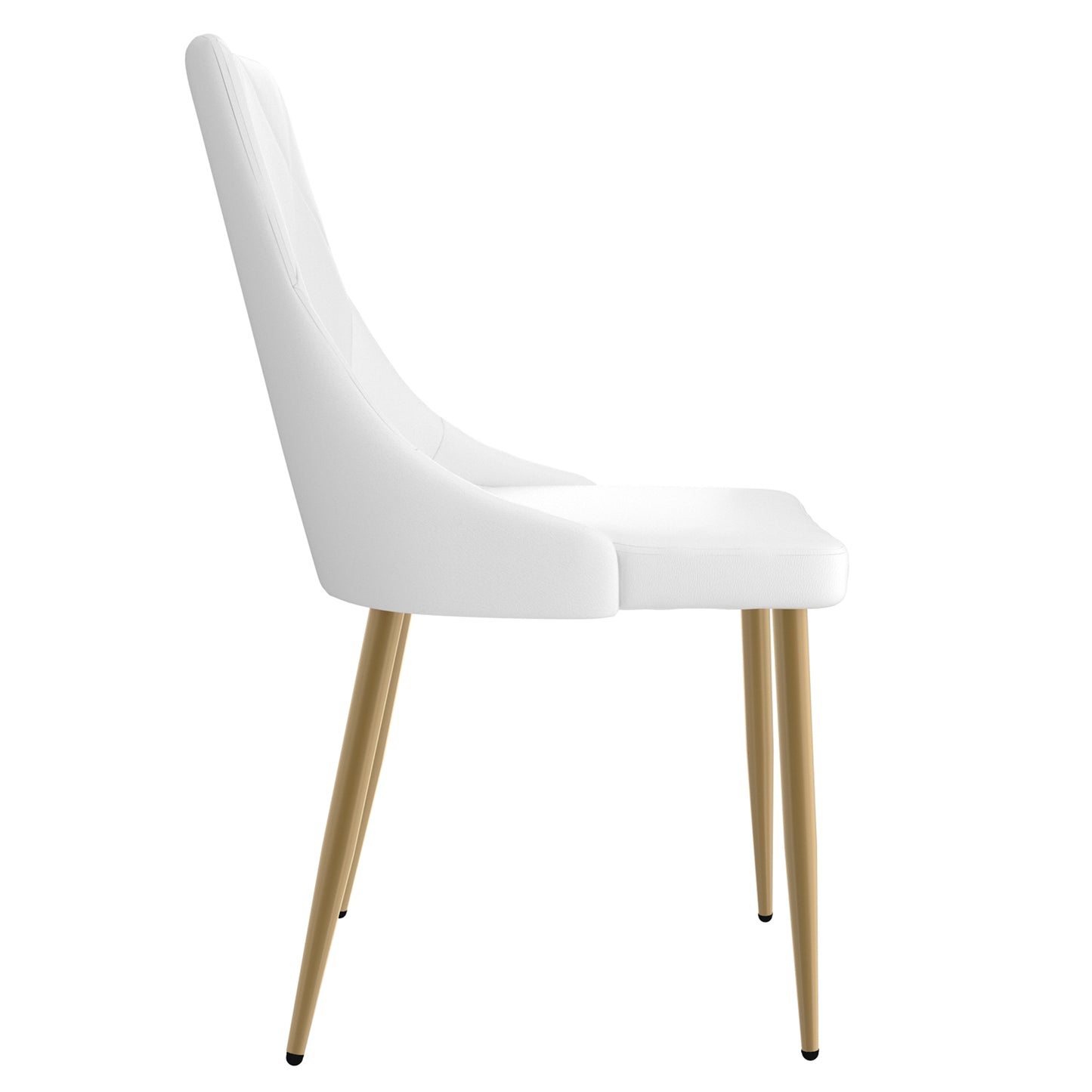 Antoine Side Chair, Set of 2 in White and Aged Gold