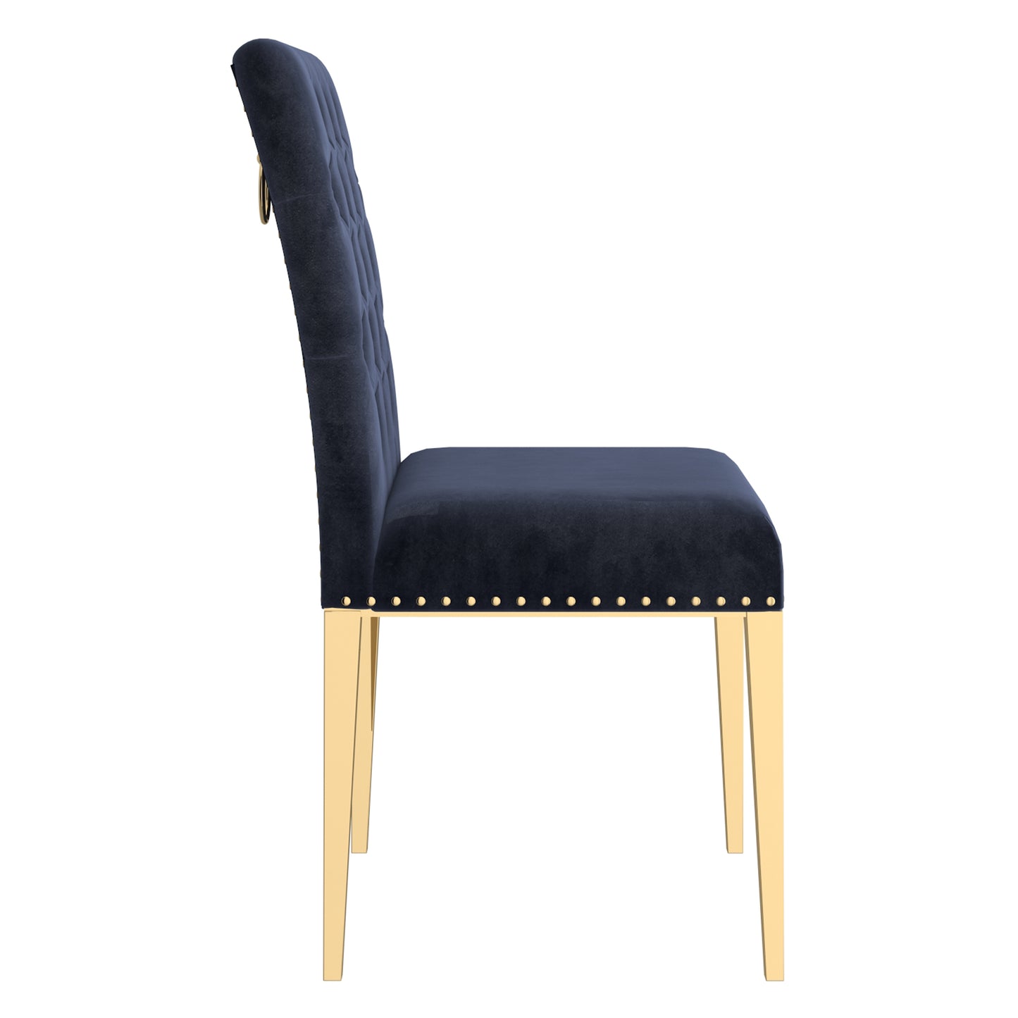 Azul Side Chair, Set of 2 in Black and Gold