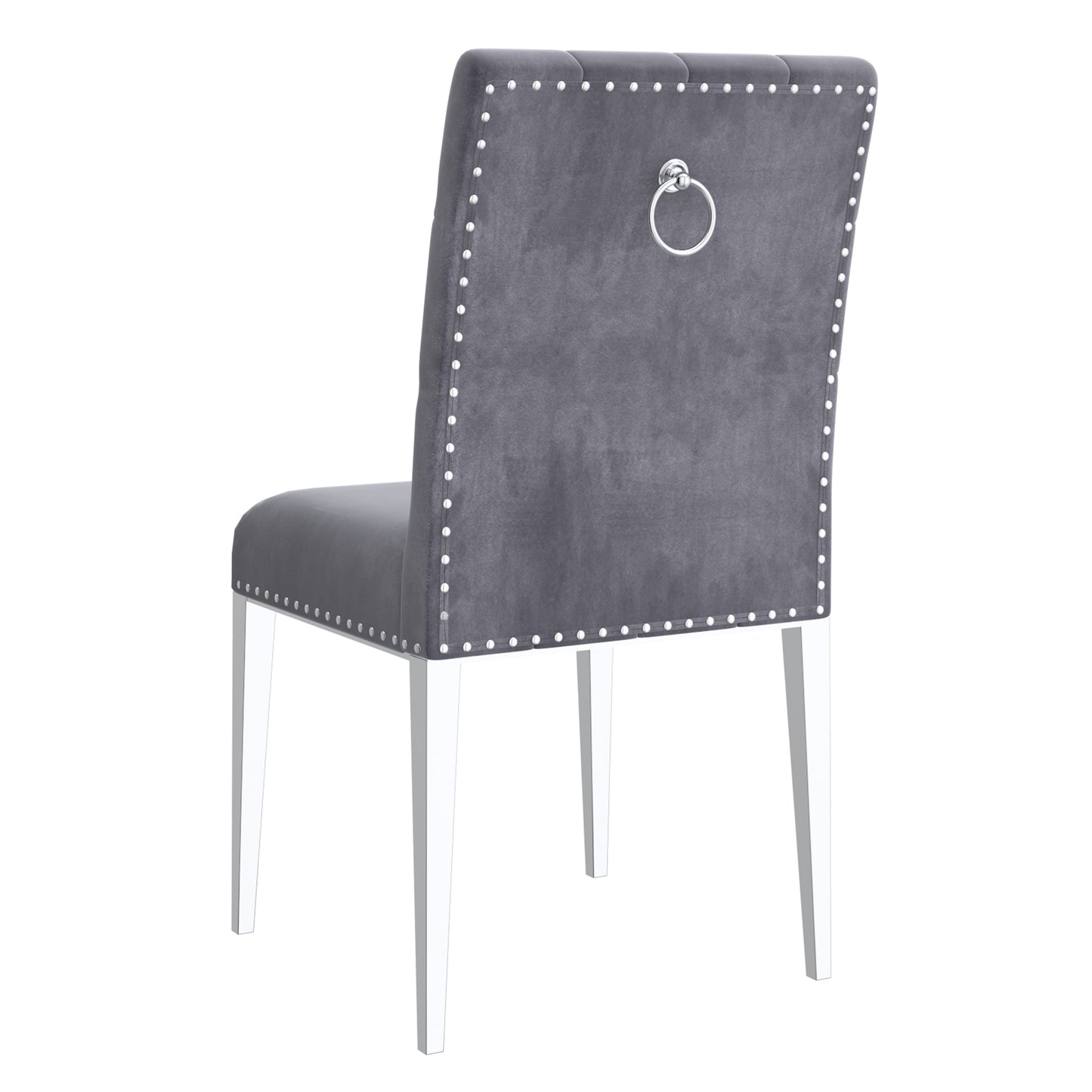 Azul Side Chair, Set of 2 in Grey and Silver