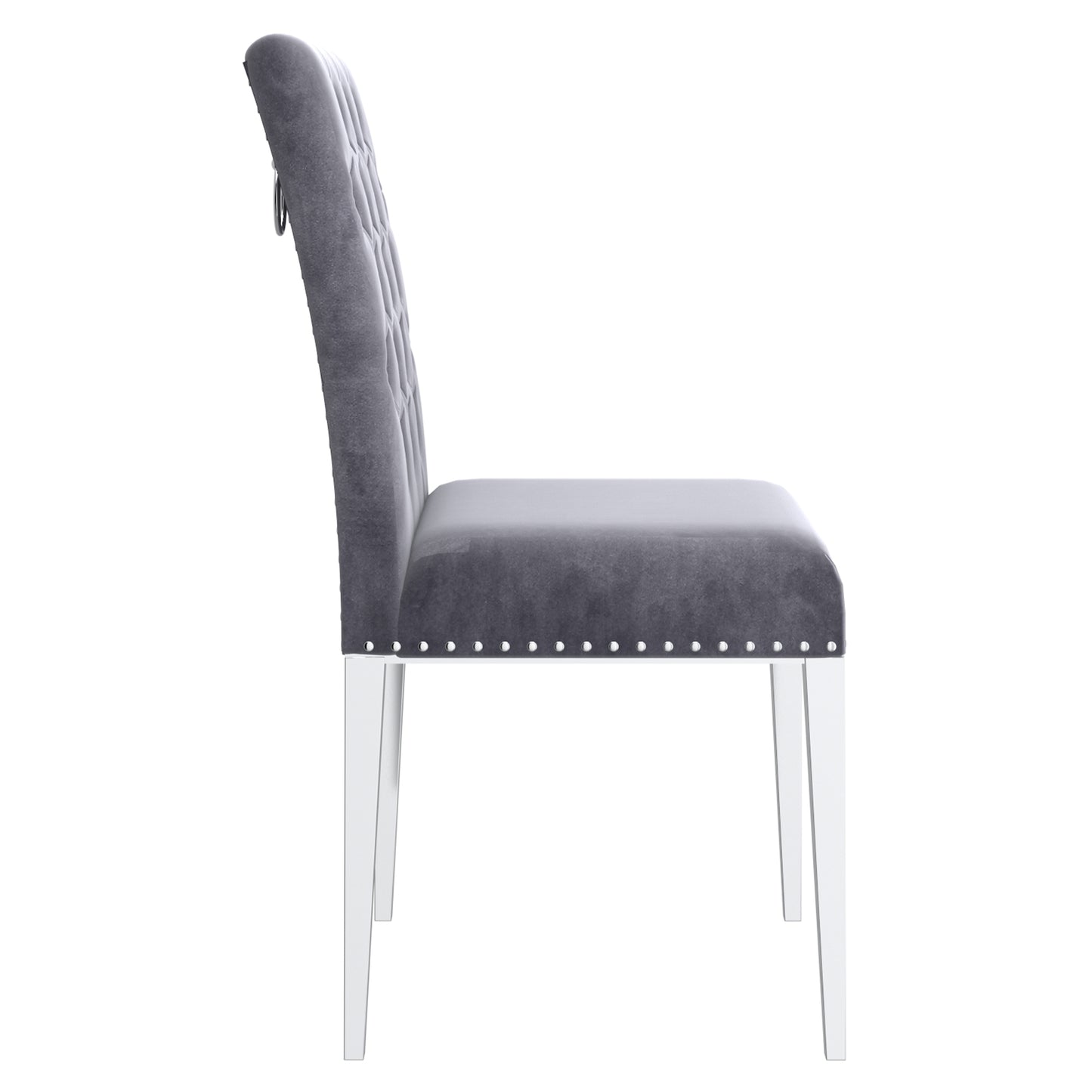 Azul Side Chair, Set of 2 in Grey and Silver