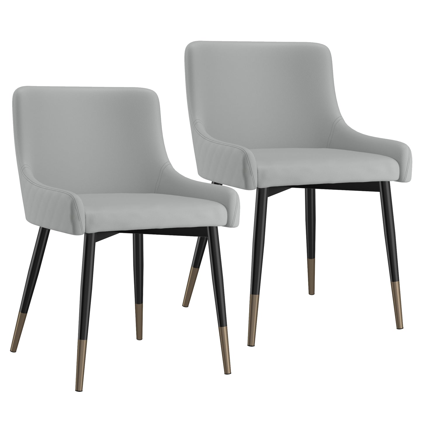 Xander Side Chair, Set of 2 in Light Grey and Black