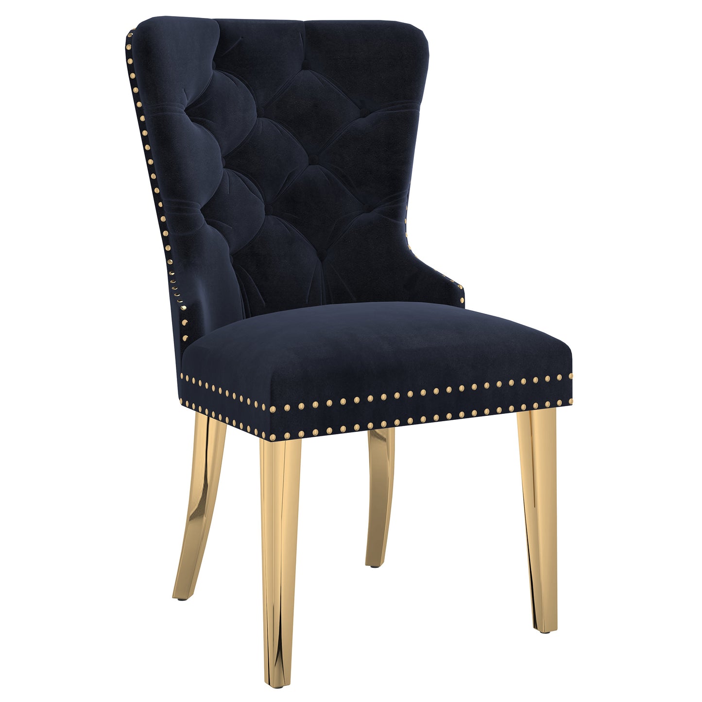 Mizal Side Chair, Set of 2 in Black and Gold