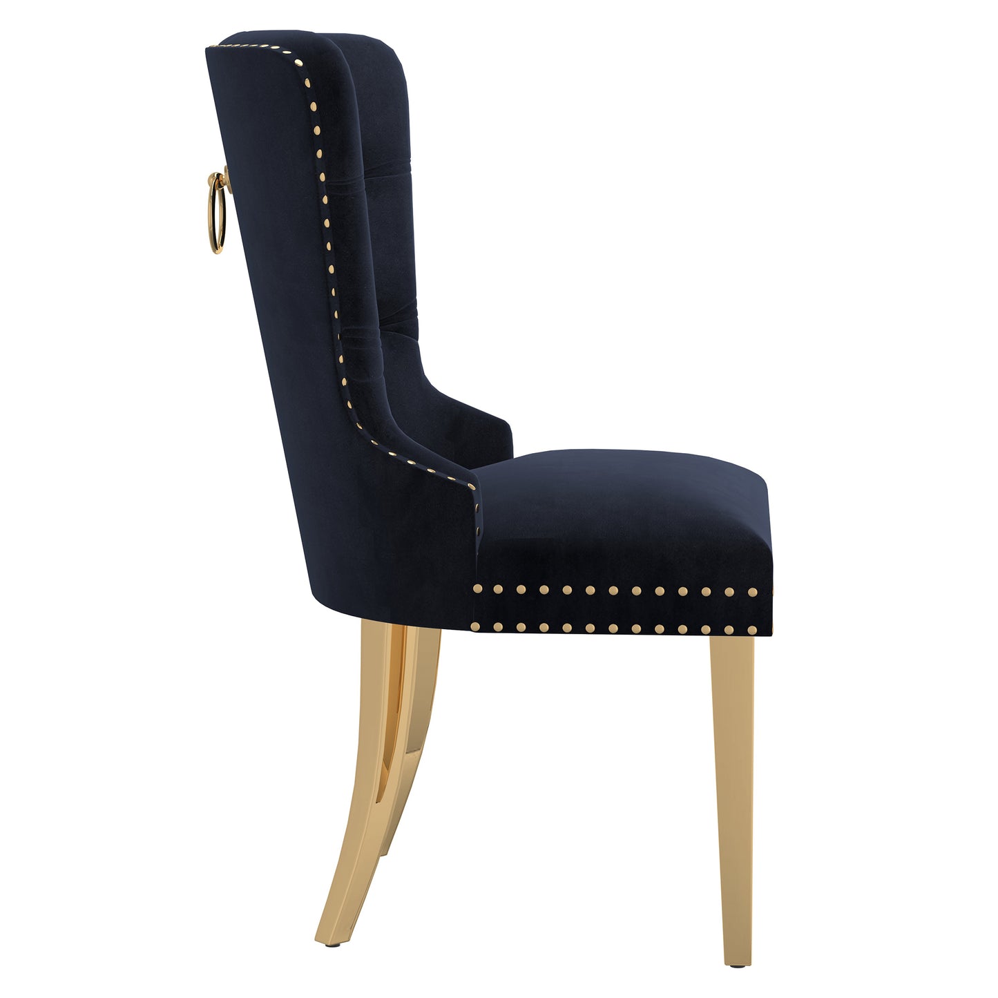 Mizal Side Chair, Set of 2 in Black and Gold