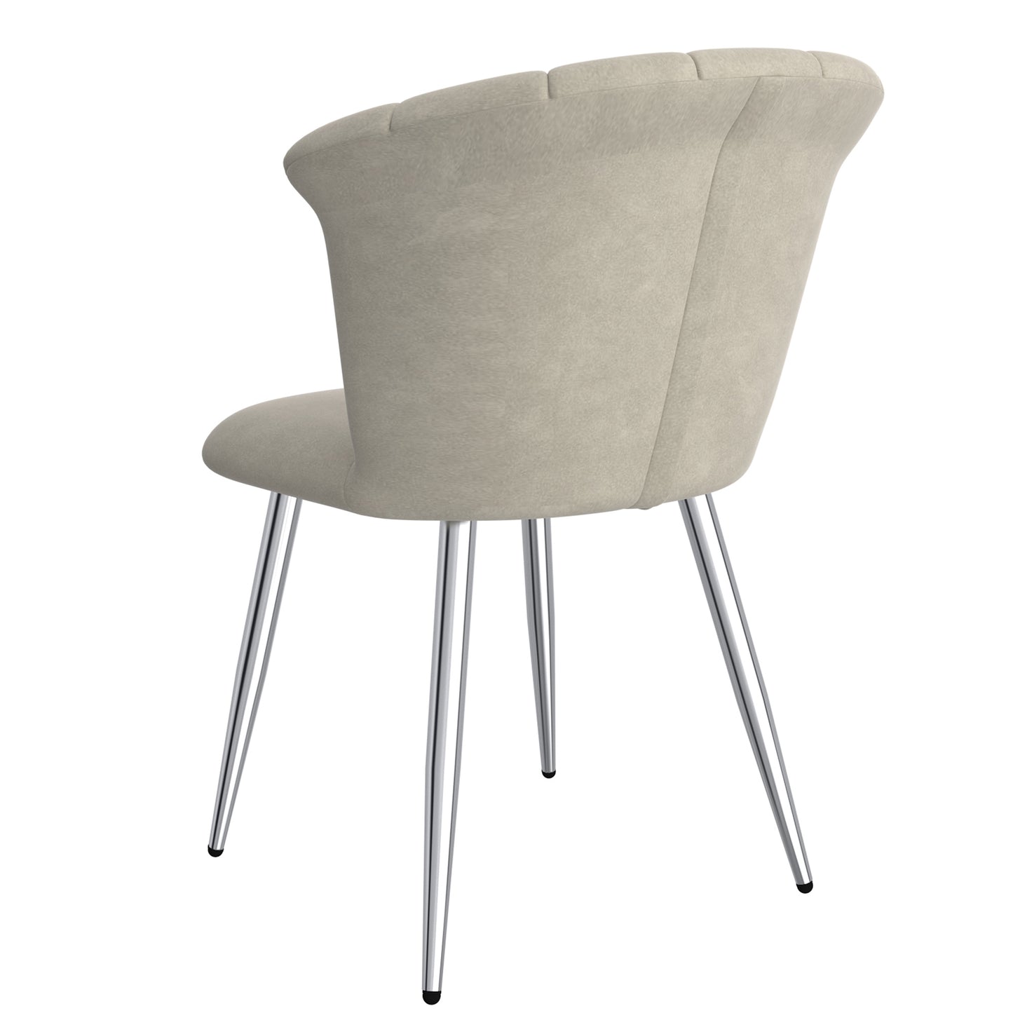 Orchid Side Chair, Set of 2 in Grey and Chrome