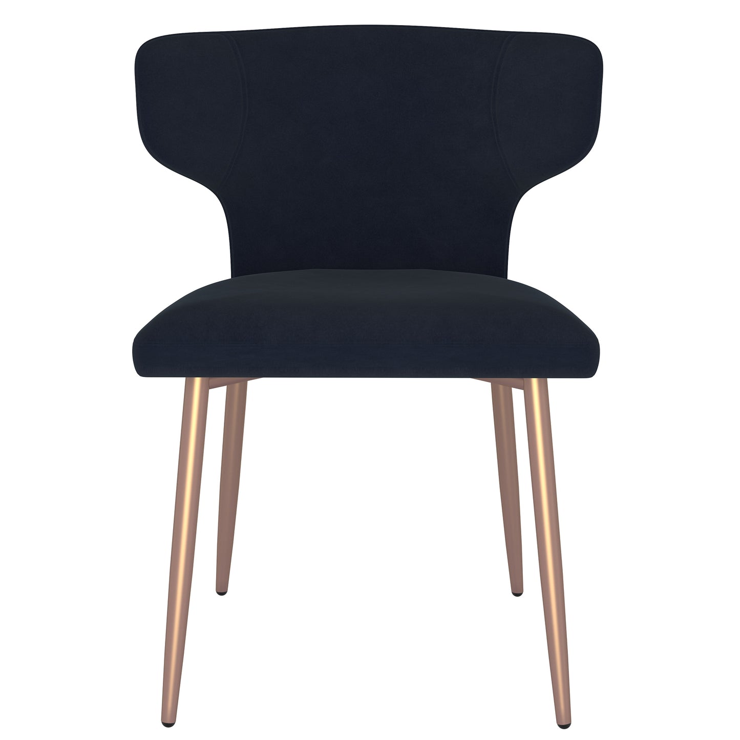 Akira Side Chair, Set of 2 in Black and Aged Gold