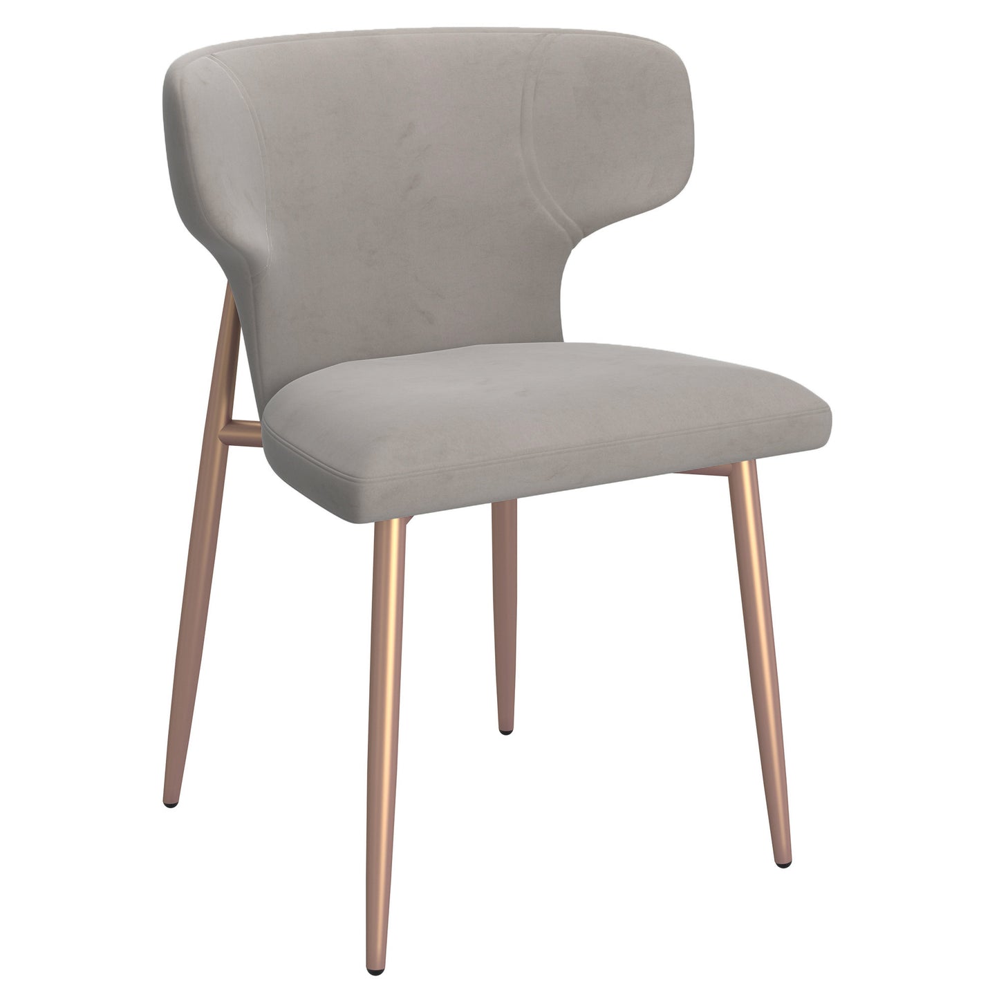 Akira Side Chair, Set of 2 in Grey and Aged Gold