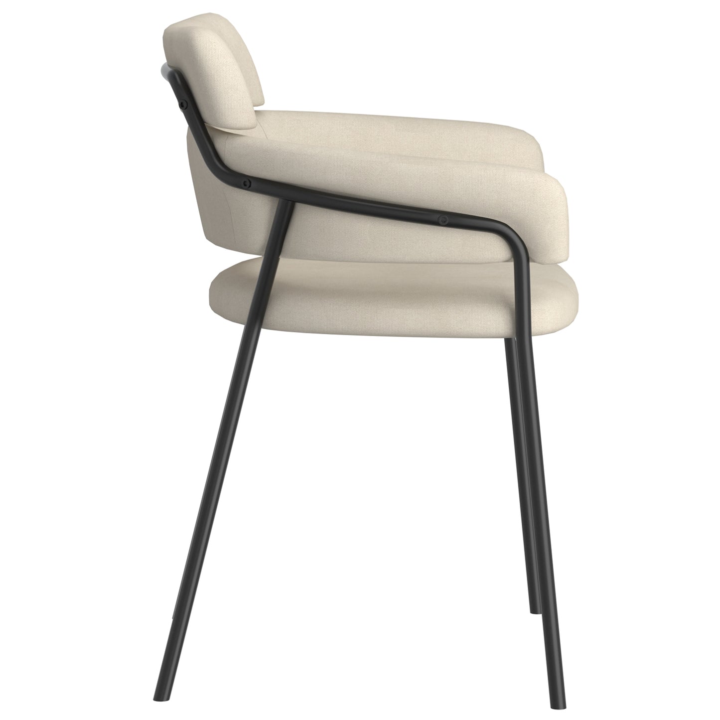 Axel Side Chair, Set of 2 in Beige and Black