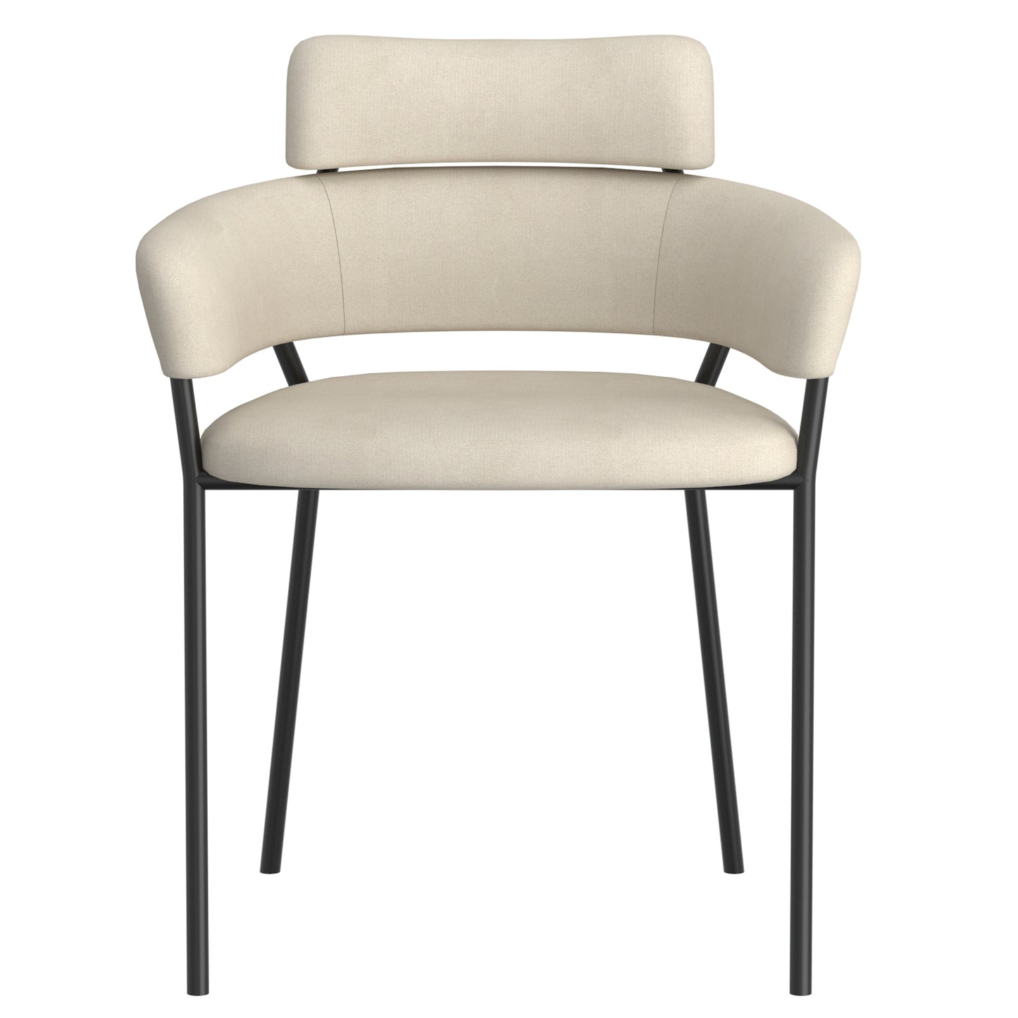 Axel Side Chair, Set of 2 in Beige and Black