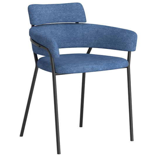 Axel Side Chair, Set of 2 in Blue and Black