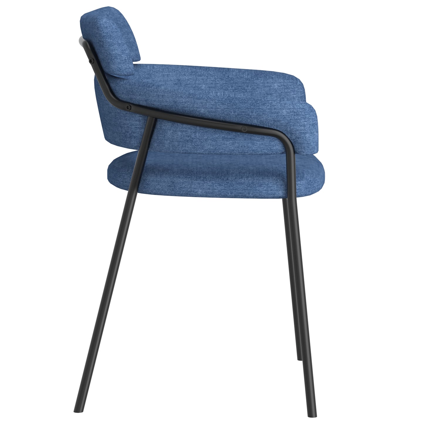 Axel Side Chair, Set of 2 in Blue and Black